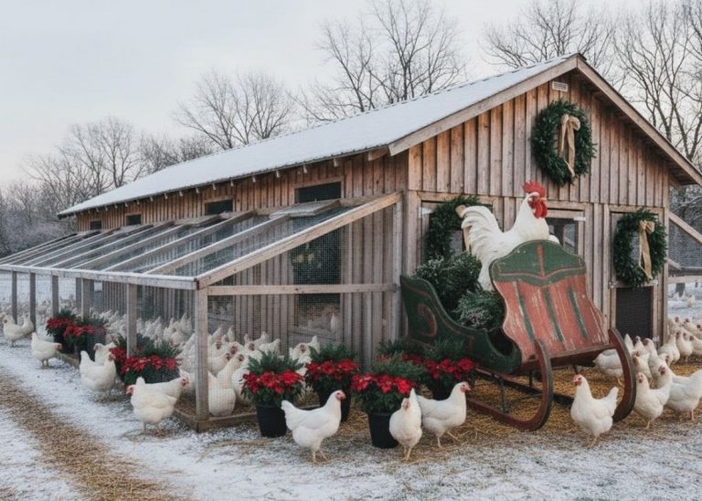 Yesterday I Decorated My Chicken Coops for Christmas